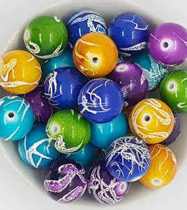 20MM ACRYLIC BEADS - MIXED COLOURS