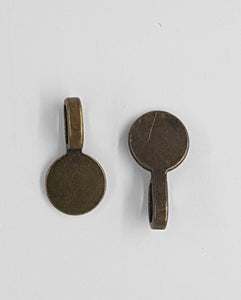 BAILS - GLUE ON - ANTIQUE BRONZE ROUND