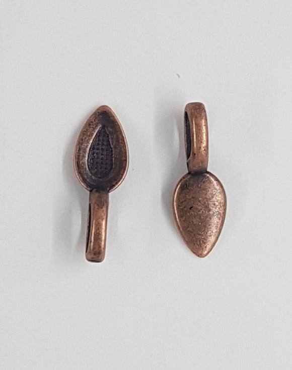 BAILS - GLUE ON - RED COPPER - TEARDROP