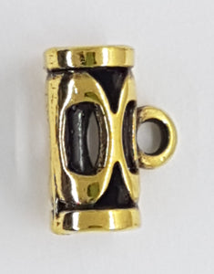 BAIL HANGER - ANTIQUE GOLD - BARREL 14 X 10MM