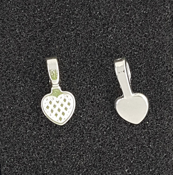 BAILS - GLUE ON - SILVER HEARTS