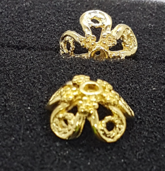 BEAD CAPS - GOLDEN COLOUR - 15X8MM