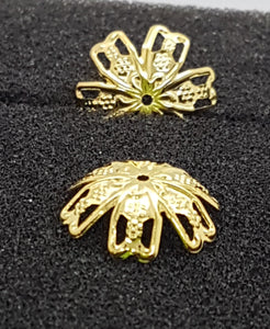 BEAD CAPS - GOLDEN COLOUR - 15X4MM