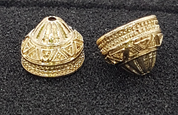 BEAD CAPS - GOLDEN COLOUR - 12 X 12MM