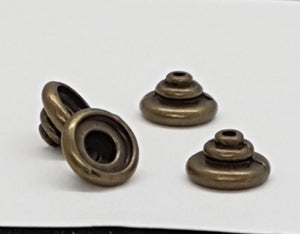 BEAD CAPS - ANTIQUE BRONZE COLOUR - 9 X 5MM