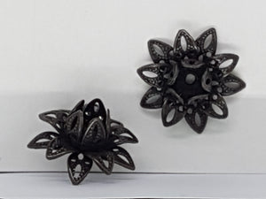 BEAD CAPS - FILLIGREE COPPER COLOUR - 16 X 8MM