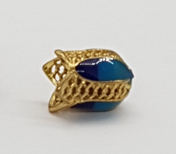 BEAD CAPS - ENAMEL - 10 X 7MM
