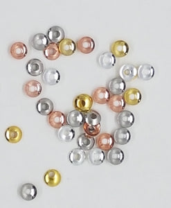 BEAD CAPS - MIXED COLOURS - 3MM