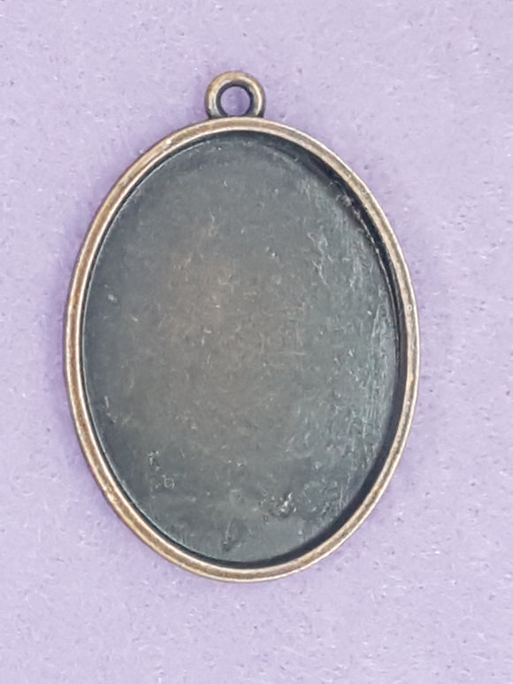 BEZEL - 48 X 34MM OVAL BEZEL - COPPER COLOUR