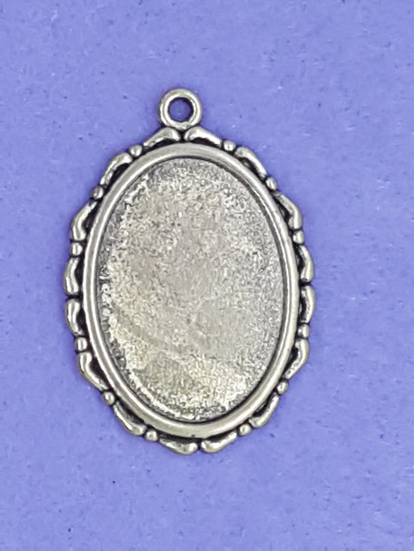 BEZEL - 37 X 25MM OVAL BEZEL - ANTIQUE GOLD