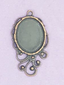 BEZEL - 42 X 24MM OVAL BEZEL - COPPER COLOUR