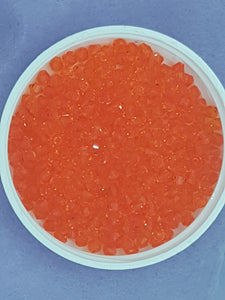 BICONES - 4MM CRYSTAL GLASS FACETED BEADS - GRADE AA - DARK ORANGE (11)