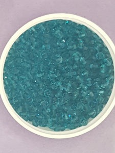 BICONES - 4MM CRYSTAL GLASS FACETED BEADS - GRADE AA - STEEL BLUE (01)