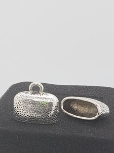 CORD ENDS & END CAPS - 29 X 13MM ANTIQUE SILVER COLOUR