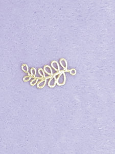 CHARMS - LEAVES - 23 X 12MM - GOLD PLATED ROSE GOLD COLOUR