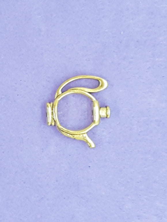 CHARMS - TEAPOT - 23 X 20MM - ANTIQUE GOLDEN COLOUR