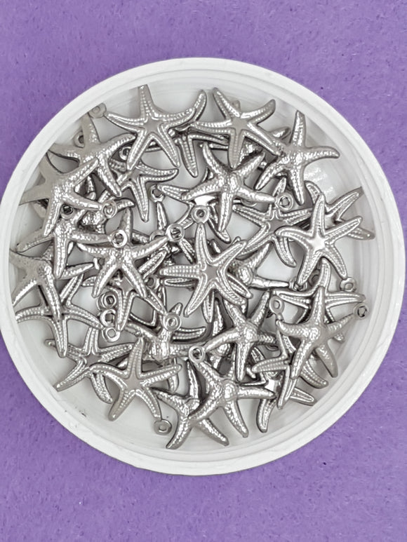 CHARMS - STARFISH - 304 S/STEEL 17.5 X 15.5 X 2MM ANTIQUE GOLDEN