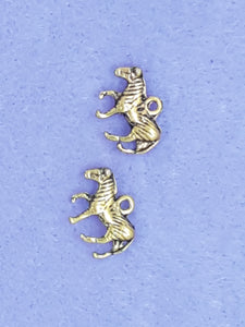 CHARMS - ZEBRA - 15 X 11MM - ANTIQUE GOLDEN COLOUR