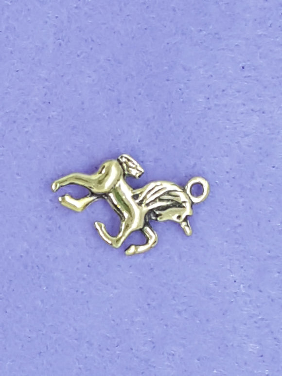 CHARMS - UNICORN - 21 X 20MM - ANTIQUE GOLDEN