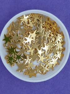 CHARMS - STARFISH - S/STEEL 11 X 9 X 0.8MM GOLDEN