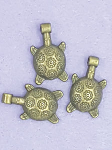 CHARMS - TURTLES - 19 X 11MM ANTIQUE BRONZE COLOUR