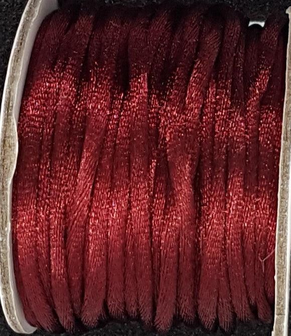 CORD - NYLON  - 2MM MAROON COLOUR