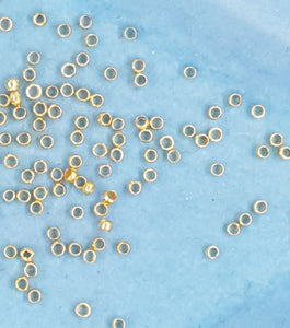 CRIMPS - GOLD COLOUR - 2MM X 1.2MM
