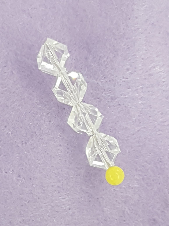 CUBES - 8MM GLASS - CLEAR FACETED