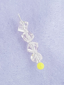 CUBES - 8MM GLASS - PINK FACETED