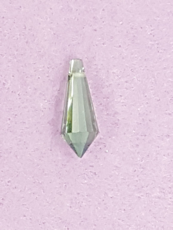 TEARDROPS - 21 X 8MM FACETED GLASS - GREEN