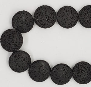 25-27MM LAVA BEADS - BLACK