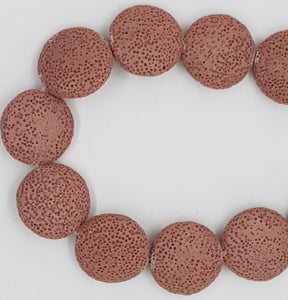 25-27MM LAVA BEADS - DARK SALMON