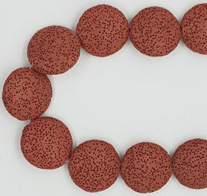 25-27MM LAVA BEADS - RUST
