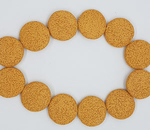 32-35MM LAVA BEADS -MUSTARD