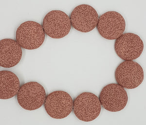 32-35MM LAVA BEADS - LAVENDER