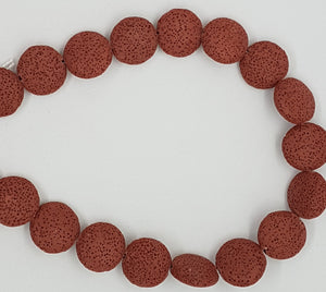 20-21MM LAVA BEADS - RUST