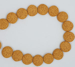 20-21MM LAVA BEADS - MUSTARD