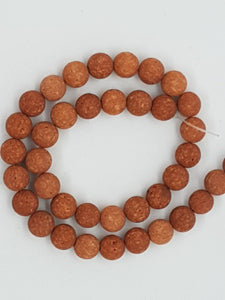 10MM LAVA BEADS - LIGHT BROWN