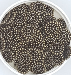 ANTIQUE BRONZE METAL -12.5mm DAISY SPACER BEADS