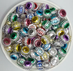 METAL BEADS - ALUMINIUM - 8MM LASER CUT MIXED BEADS