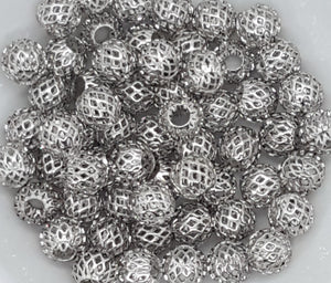 ANTIQUE SILVER METAL - 10X8MM RONDELLE BEADS