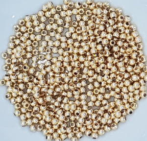 GOLD METAL -3MM RACK AND VACUUM PLATED BRASS ROUND SPACER BEADS