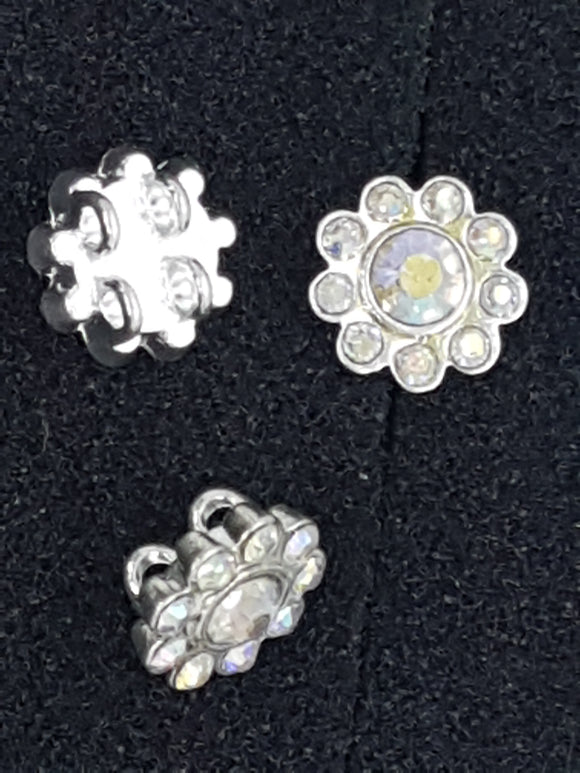 MULTI LINKS - 2 HOLE - 10 X 10MM AB RHINESTONE COLOUR