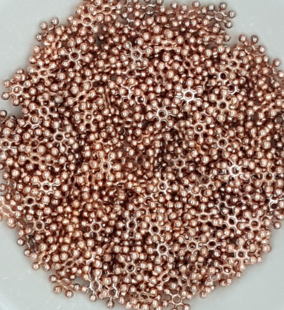 ROSE GOLD METAL - SNOWFLAKE SPACER BEADS