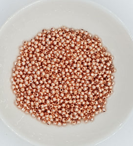 METAL BEADS - ROSE GOLD - BRASS 3MM ROUND SPACER BEADS