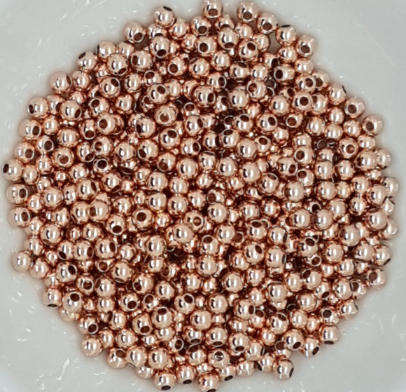 Rose Gold Flat Metal Spacer Beads, Rondelle Spacer Beads