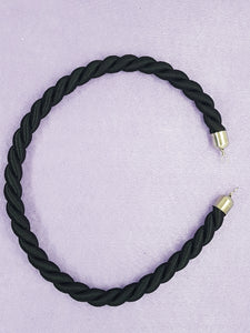 CORD - BRAIDED CORD NECKLACE BASE- 16"(41.2CM) - BLACK COLOUR
