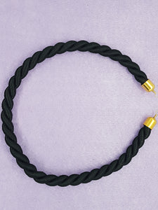 CORD - BRAIDED CORD NECKLACE BASE- 16"(41.2CM) - BLACK COLOUR