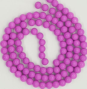 8MM GLASS BEADS - LIGHT PURPLE