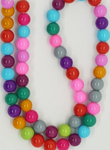 8MM GLASS BEADS - MIXED COLOURS